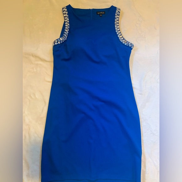 Royal Blue Open Back Dress - Picture 1 of 2